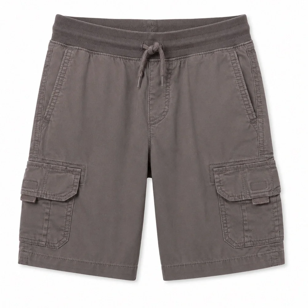Sonoma Boy’s Cargo Drawstring Shorts in Charcoal